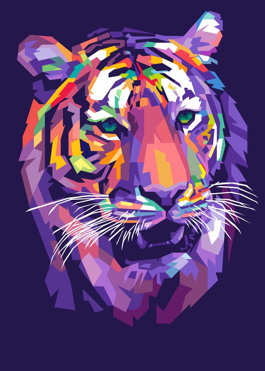 'Roaring Tiger' Poster by Dayat Banggai | Displate