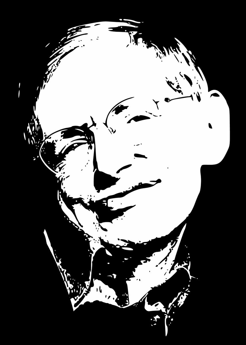 'Stephen Hawking' Poster, picture, metal print, paint by Filip Hellman | Displate