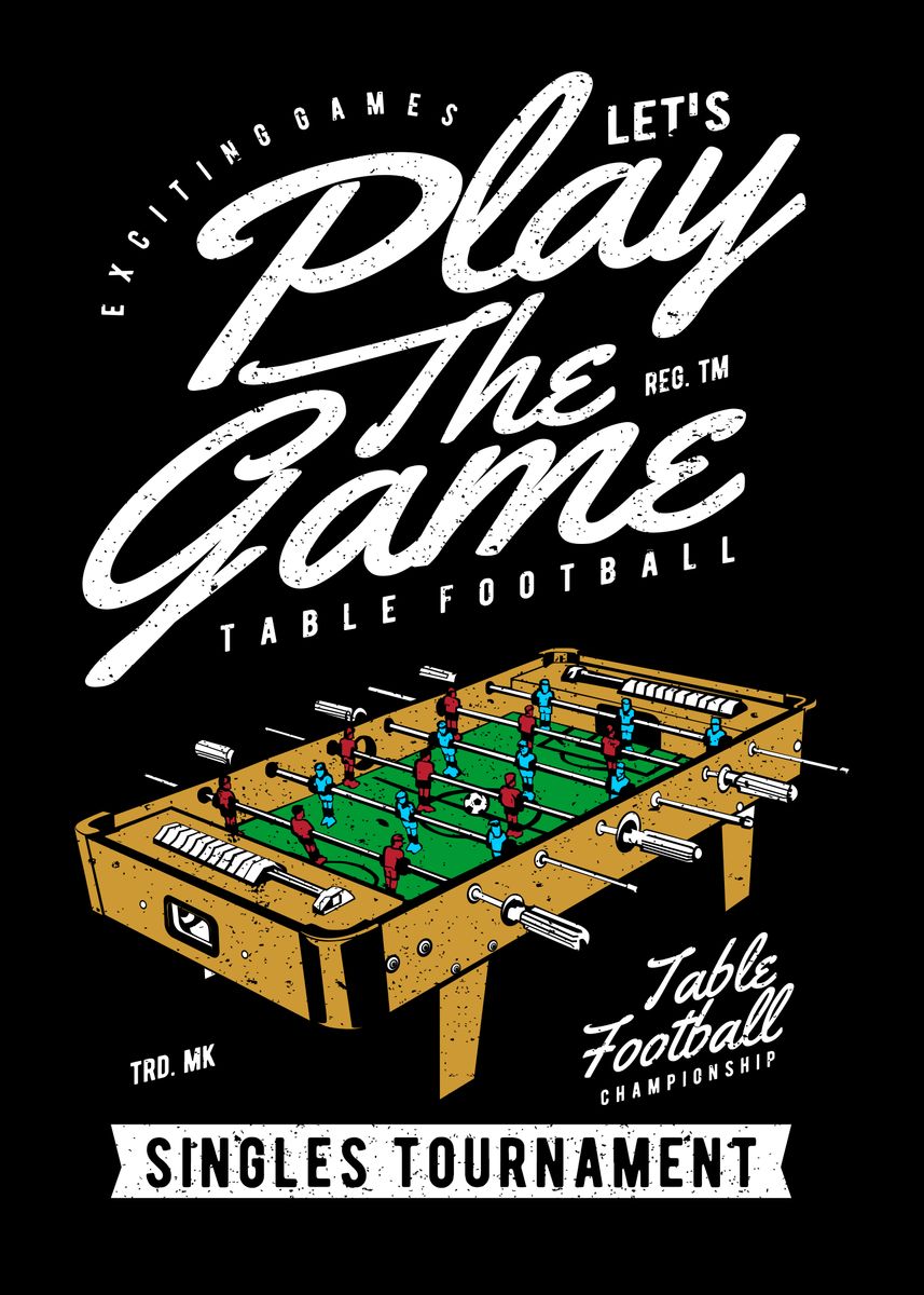 'Foosball Table' Poster, picture, metal print, paint by Chris Simmons