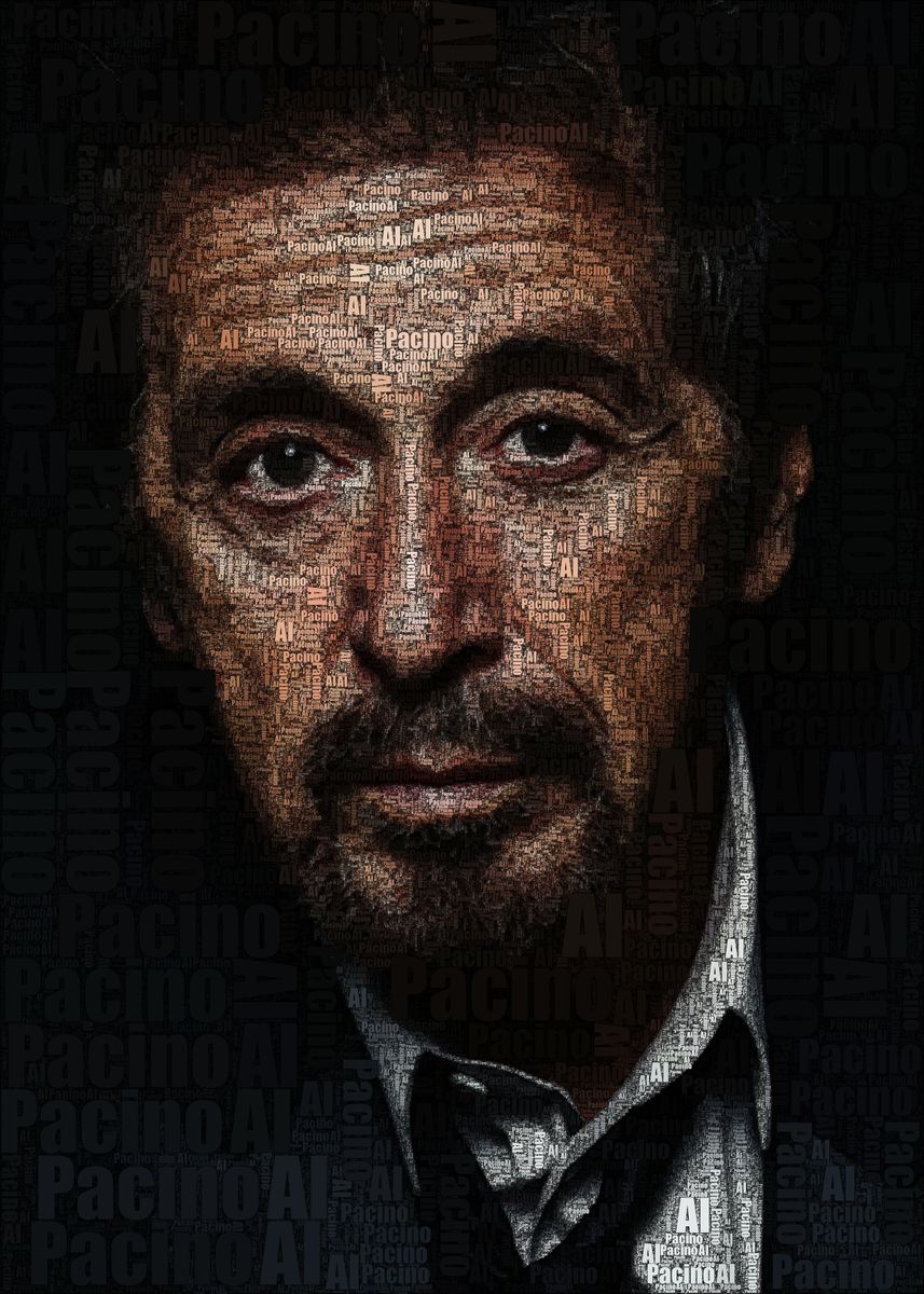'Al Pacino' Poster, picture, metal print, paint by Aivaras Grauzinis