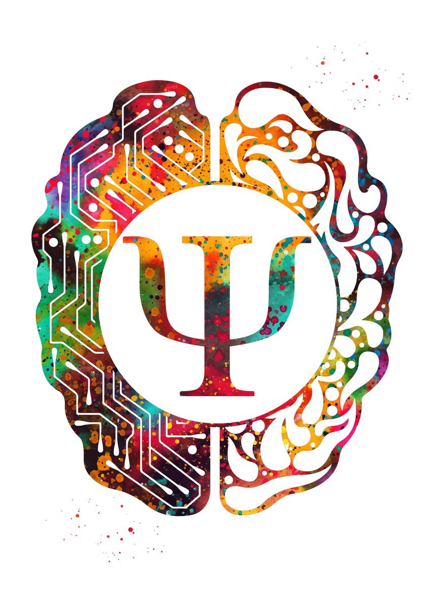 'Psychology symbol ' Poster by Erzebet Prikel Displate