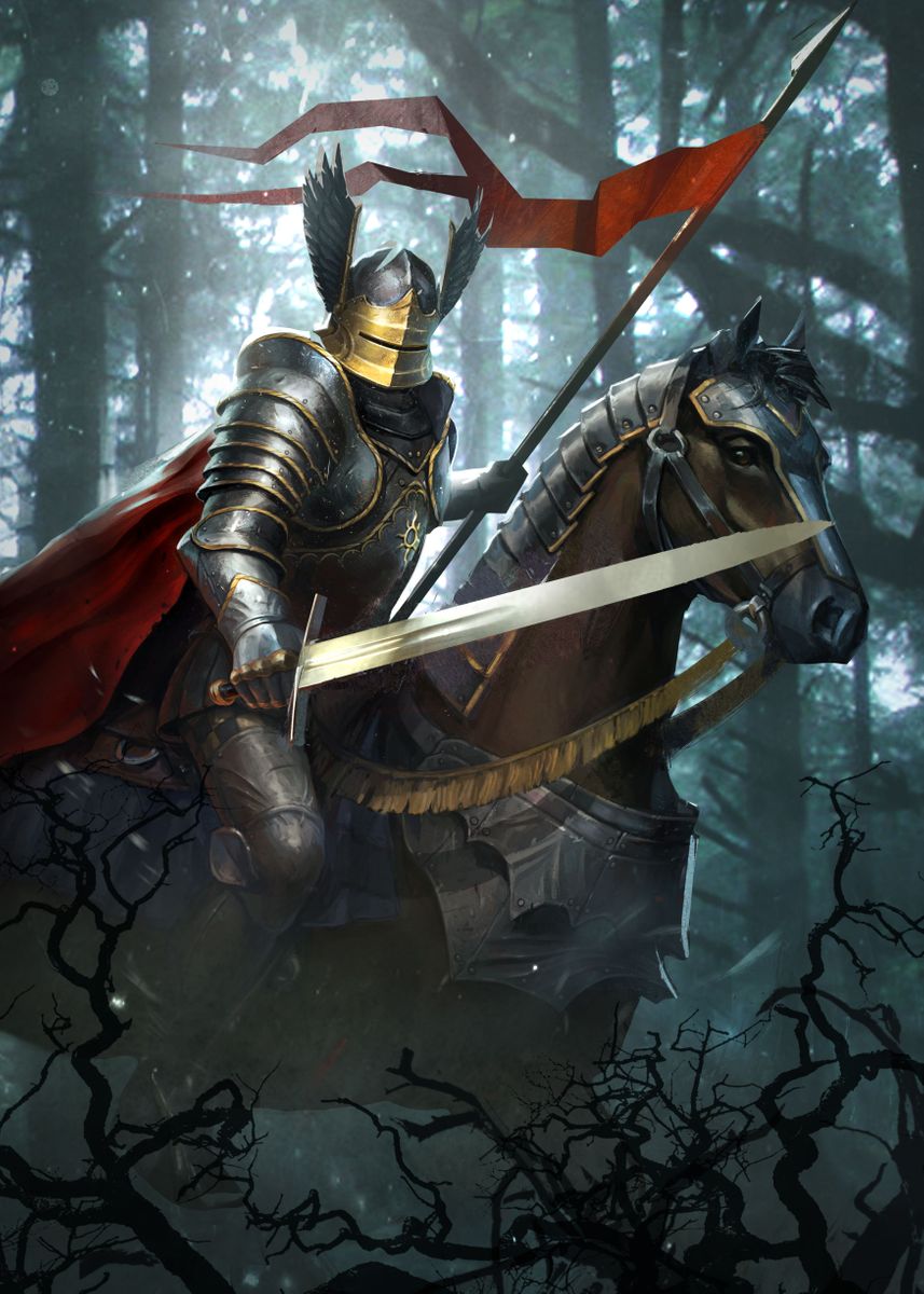 'Nilfgaardian Knight' Poster, picture, metal print, paint by GWENT ...