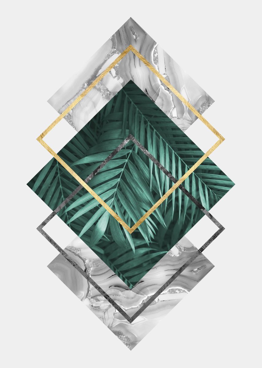 'Botanical polygons V' Poster by Vitor Costa | Displate