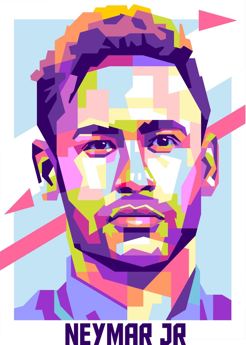 'NEYMAR JR' Poster, picture, metal print, paint by kucingtertawa | Displate