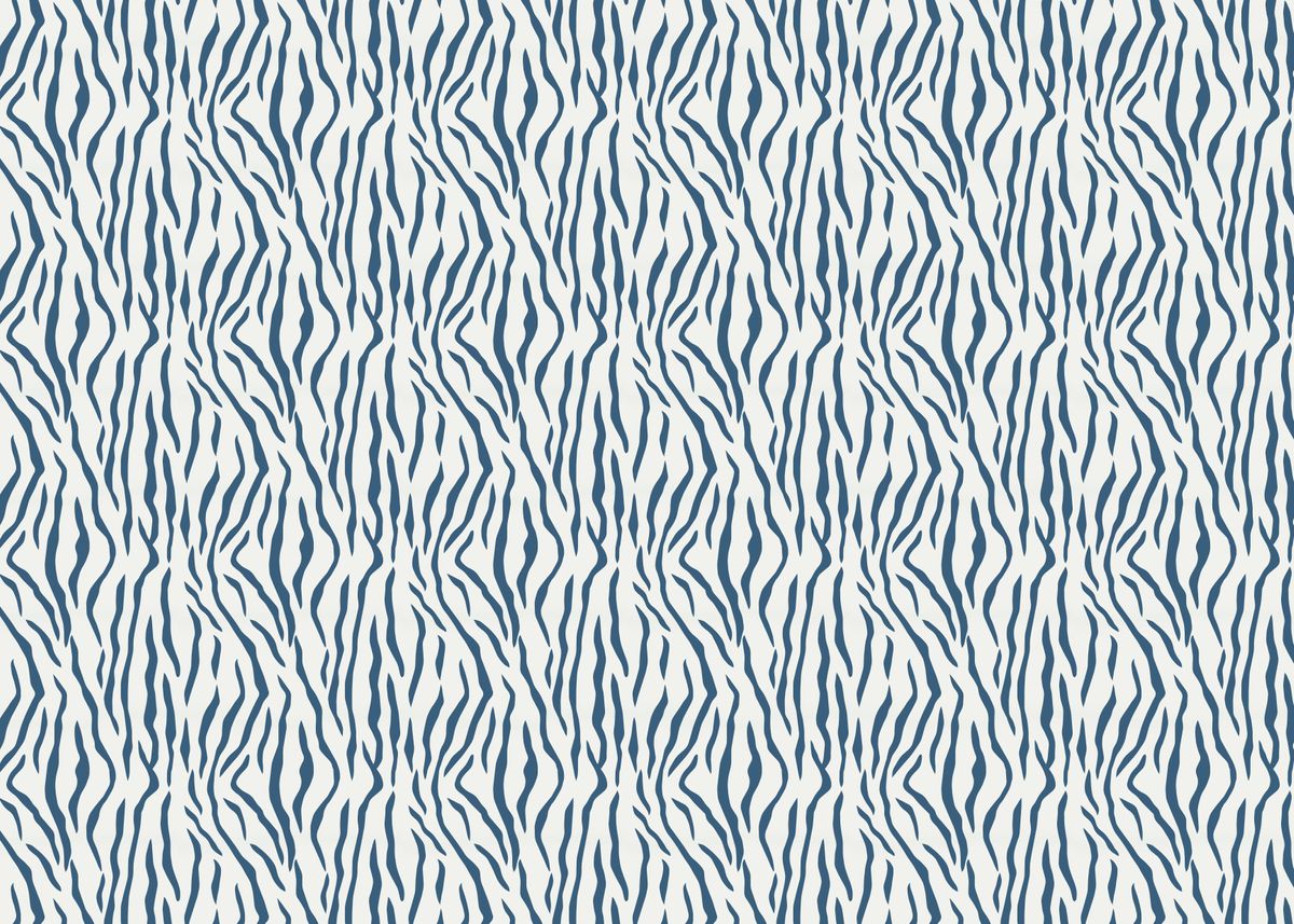'Blue Tiger Stripes White' Poster by PIPA Photography and Designs ...
