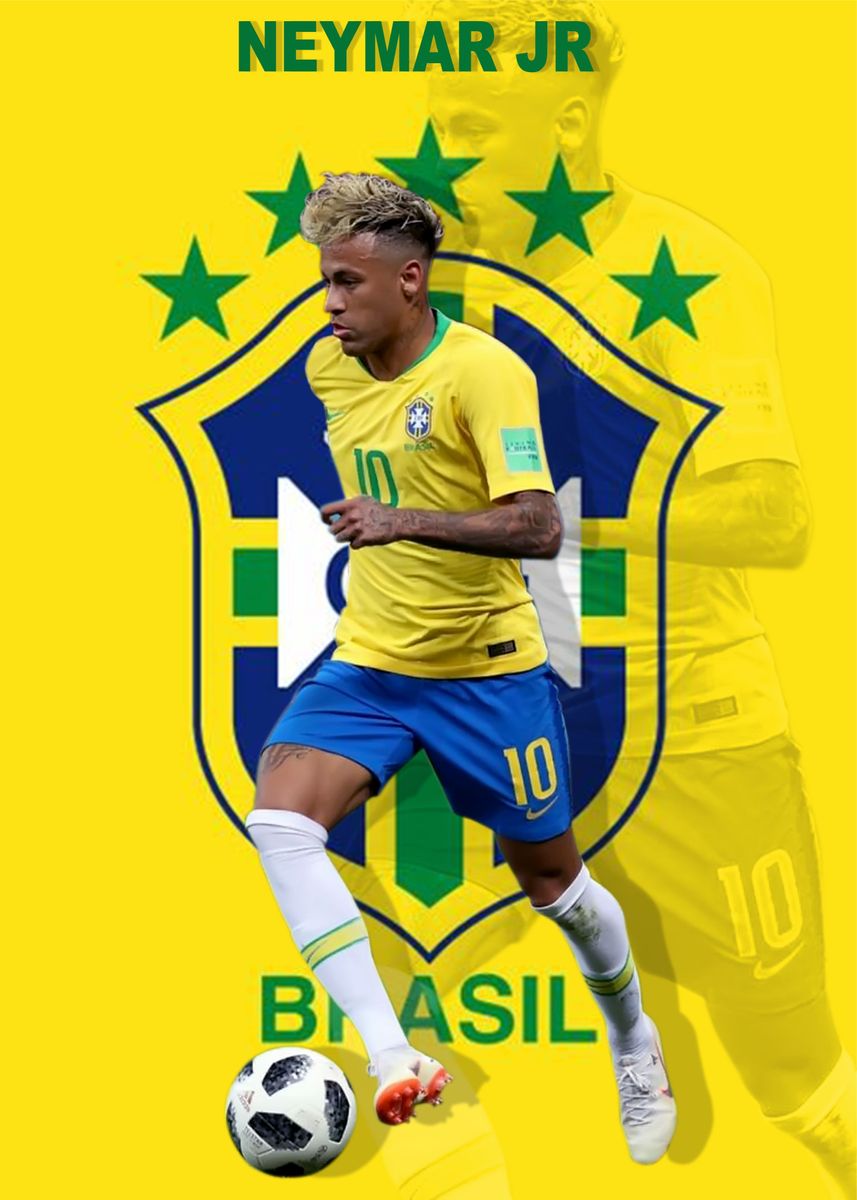 NEYMAR Da Silva Football Legend Art Motivational Wall Art 