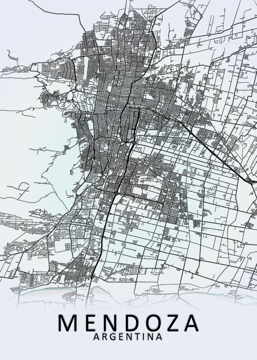 Mendoza Argentina City Map Poster By City Map Art Prints Displate   6985a36ceb4904eeab0b776a2986fd19 B7230ccf6ad257a56beae23fa9e9f9c8 