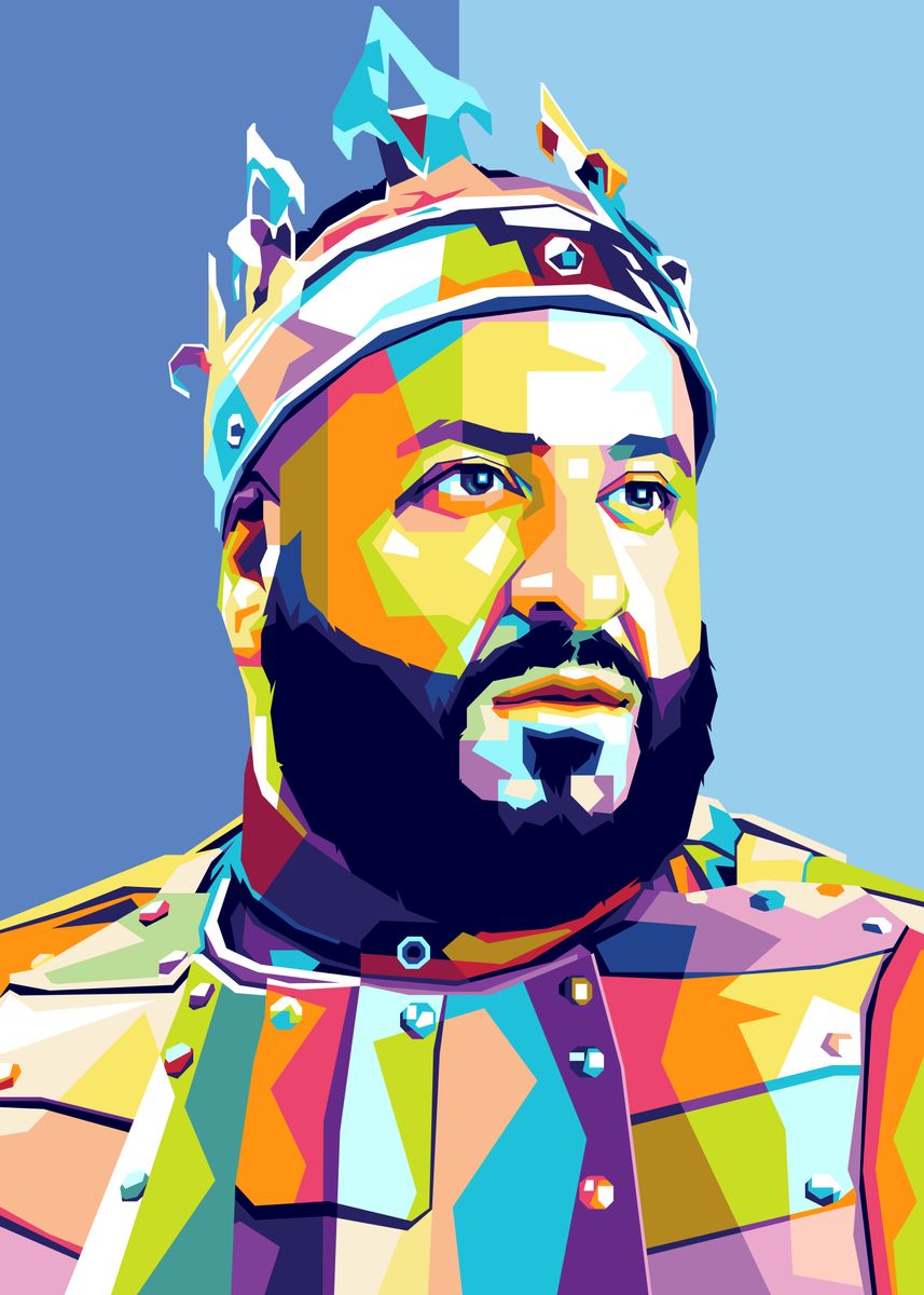 'DJ Khaled' Poster, picture, metal print, paint by wpap me | Displate
