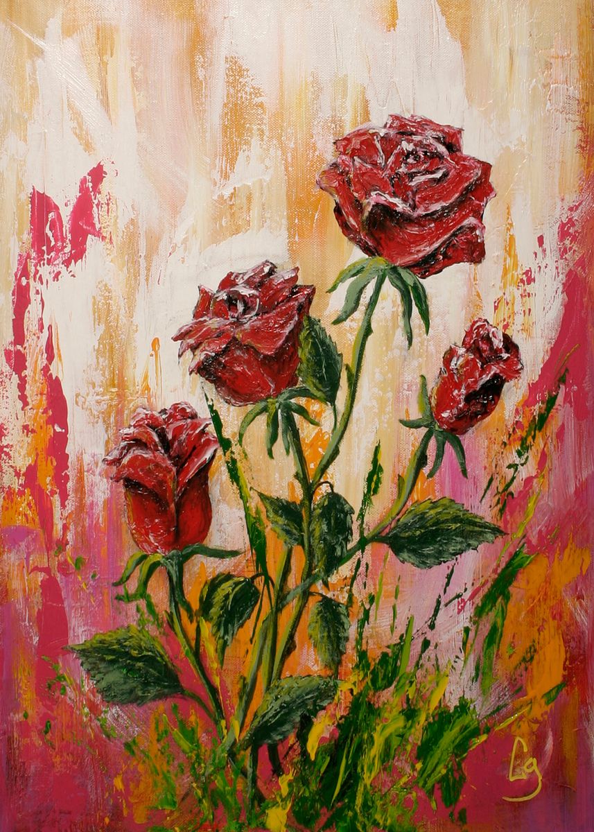 'Twisted Roses' Poster, picture, metal print, paint by Craig Granato ...