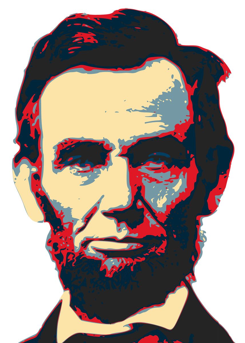 'Abraham Lincoln ' Poster, picture, metal print, paint by Filip Hellman ...