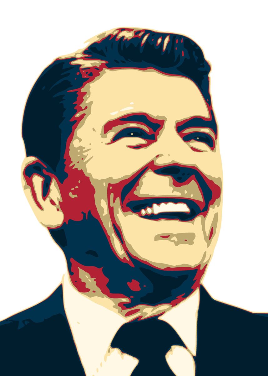 'Ronald Reagan Happy' Poster by Filip Hellman | Displate