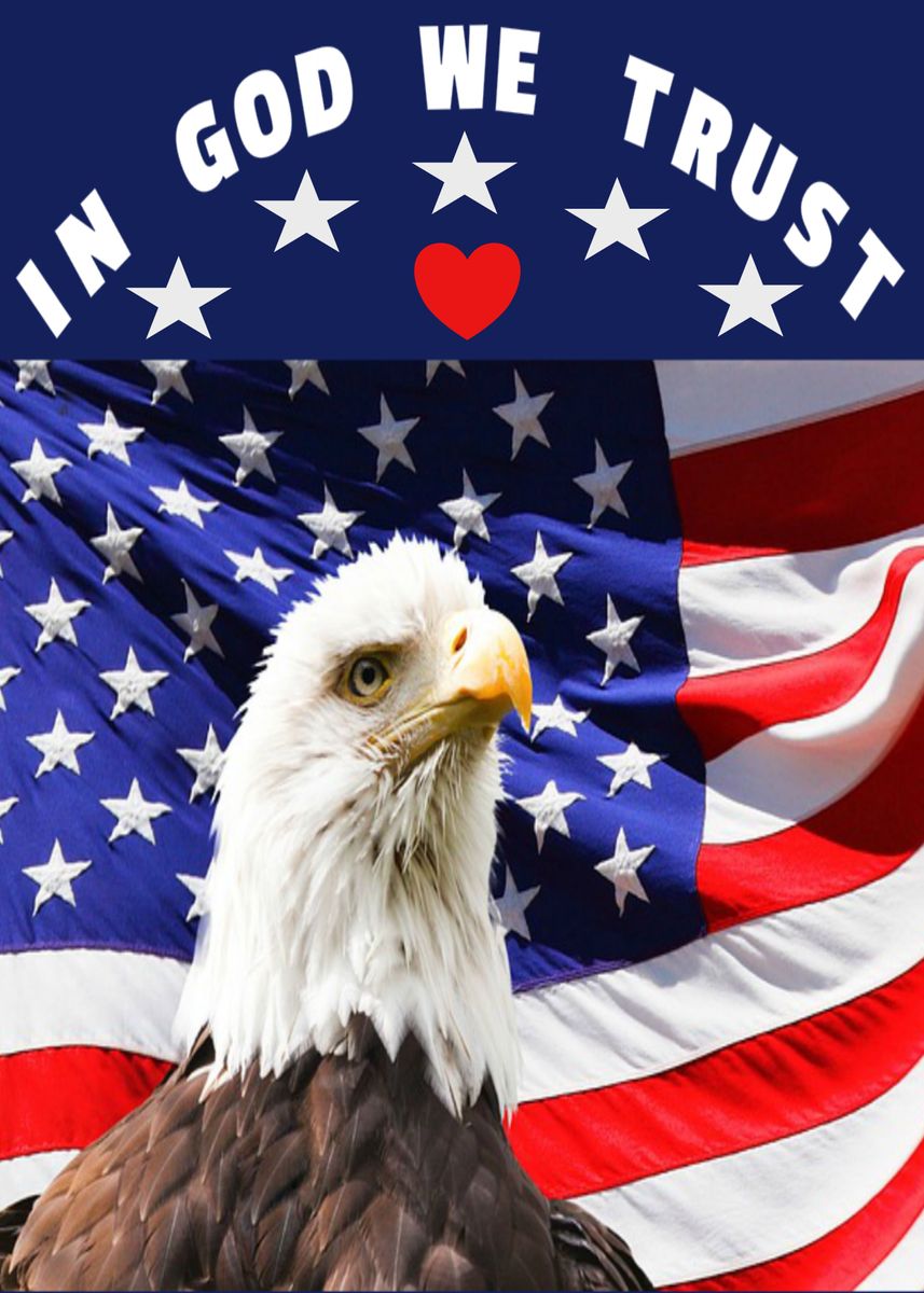 ‘in God We Trust Flag’ Poster by john daly | Displate