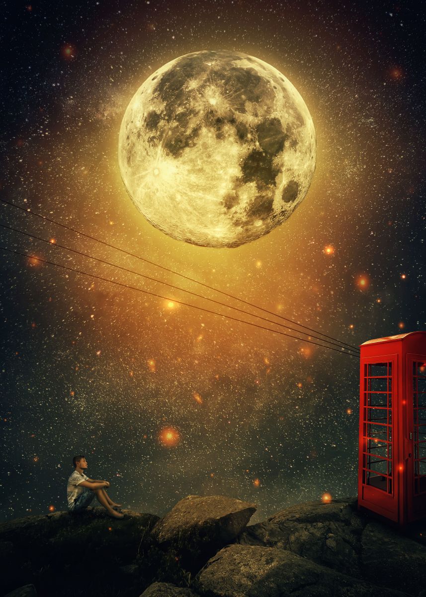 'The cosmic call' Poster, picture, metal print, paint by PsychoShadow ...