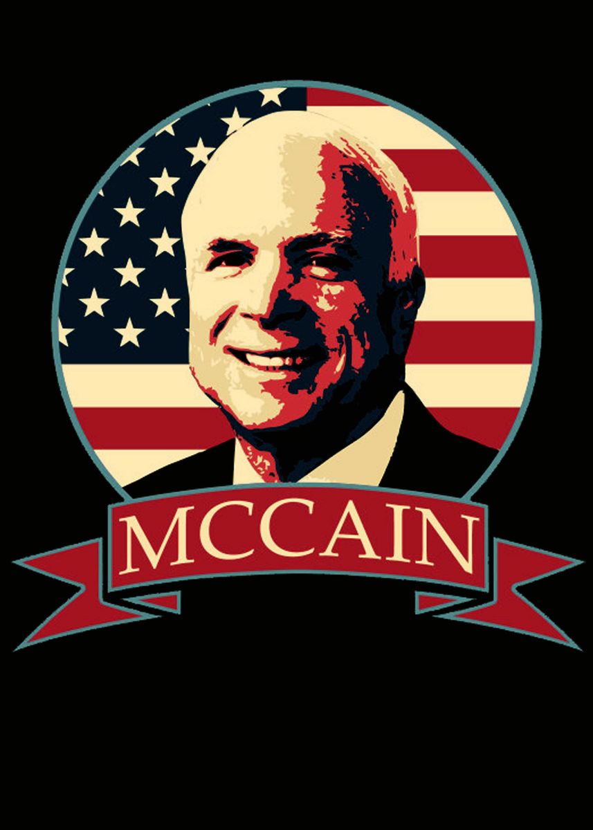 Johnm Ccain Poster Picture Metal Print Paint By Brian Biscow Brian