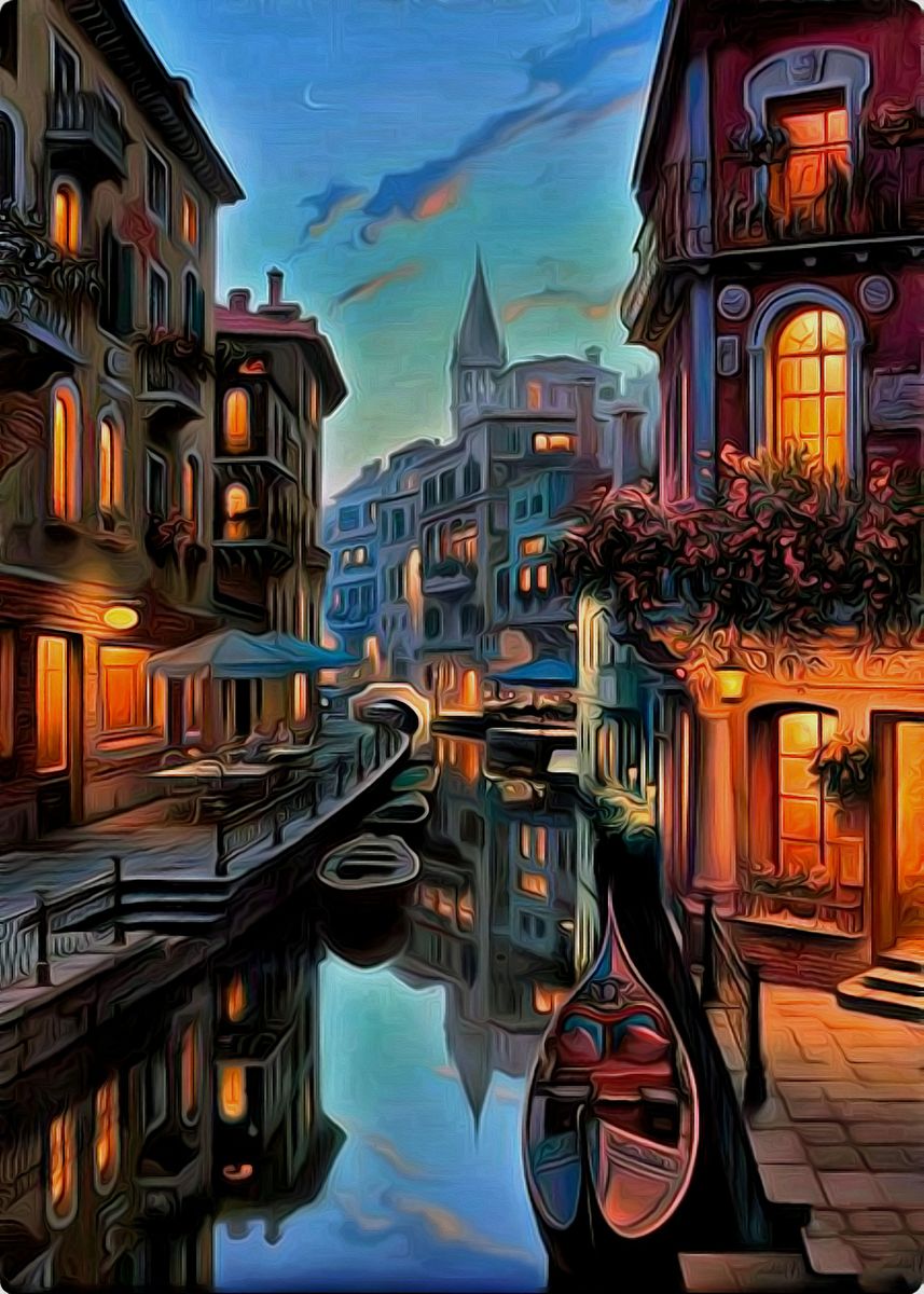 'Secret passes of Venice' Poster, picture, metal print, paint by ...