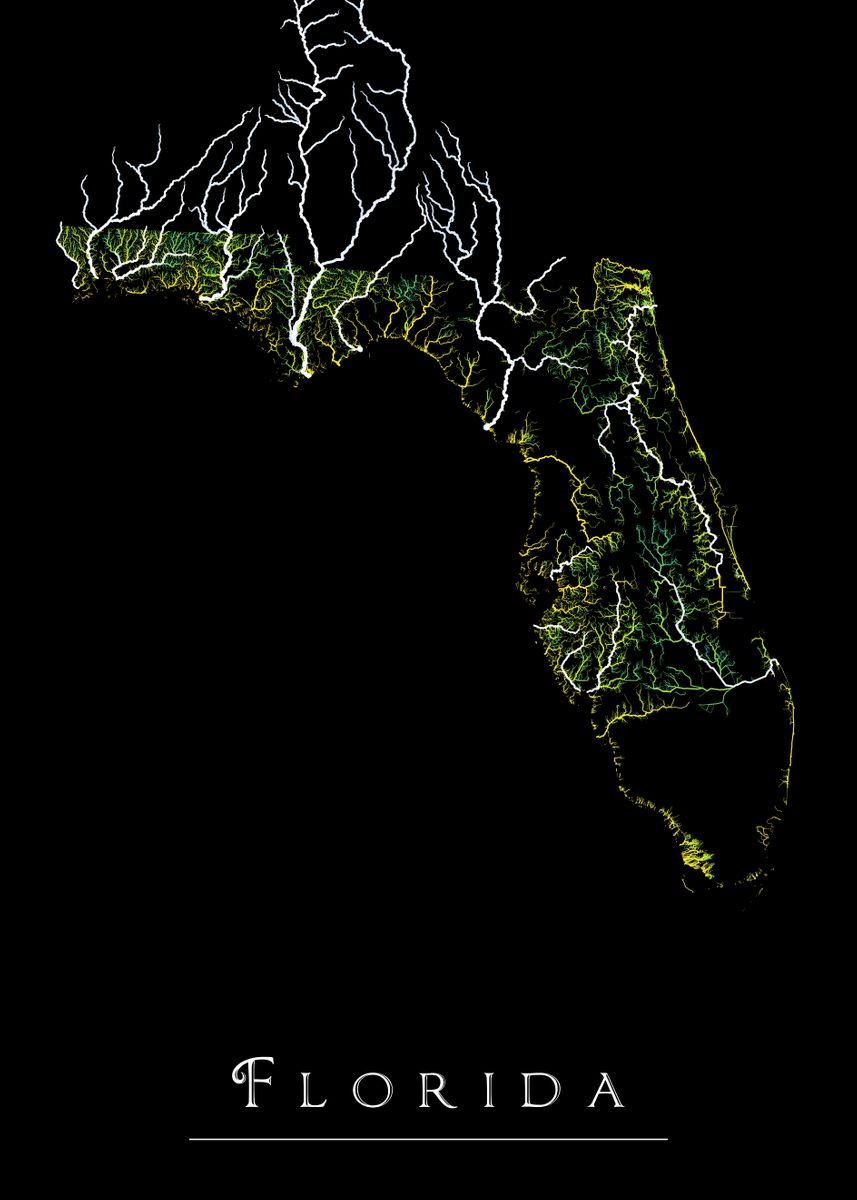 Florida Rivers Poster By Soula Studios Displate   32680fd98b36752093a1d47288c39bde 6648dfdd86d54287f939f1a366945e55 