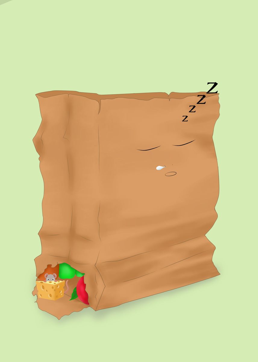 'Sleeping Bag Plane' Poster, picture, metal print, paint by Rickie Blu