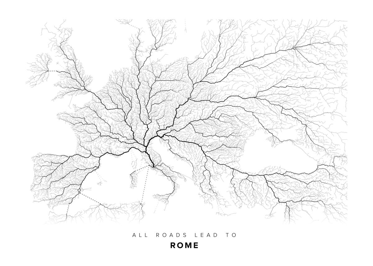 'All Roads Lead to Rome' Poster by Laarco Studio Displate