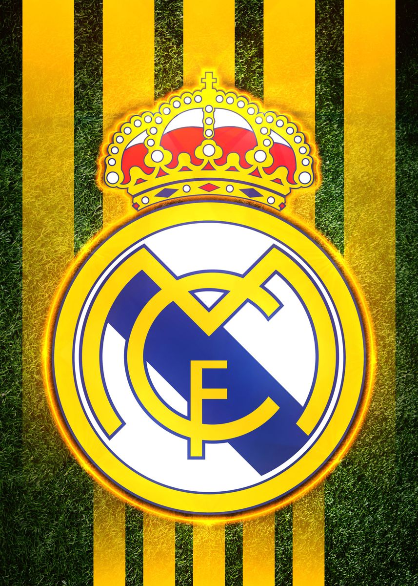 Real Madrid' Poster, picture, metal print, paint by Anthony De Abreu