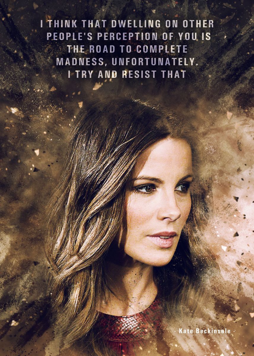 'Kate Beckinsale Portrait' Poster, picture, metal print, paint by Uros ...