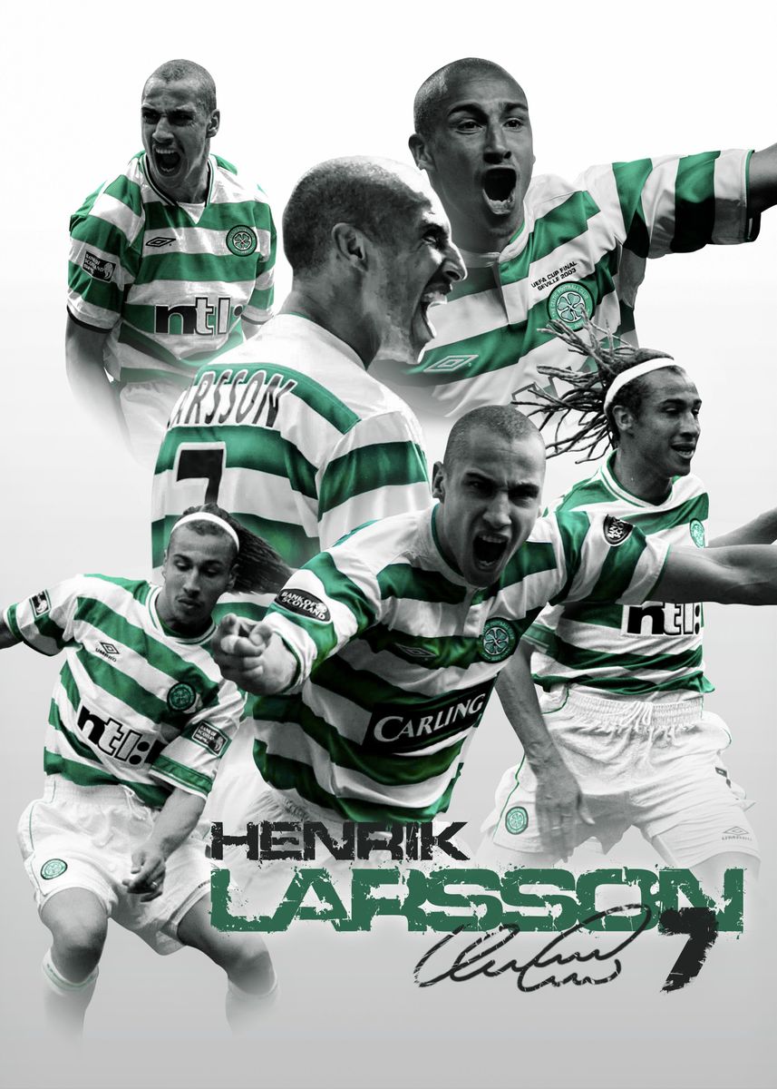 Henrik Larsson - Celtic FC Art Print