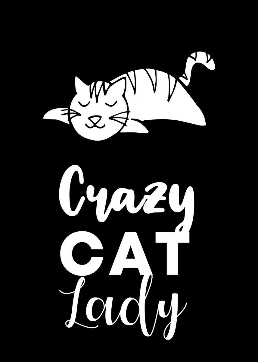 'Crazy Cat Lady 6' Poster by Maricris M | Displate