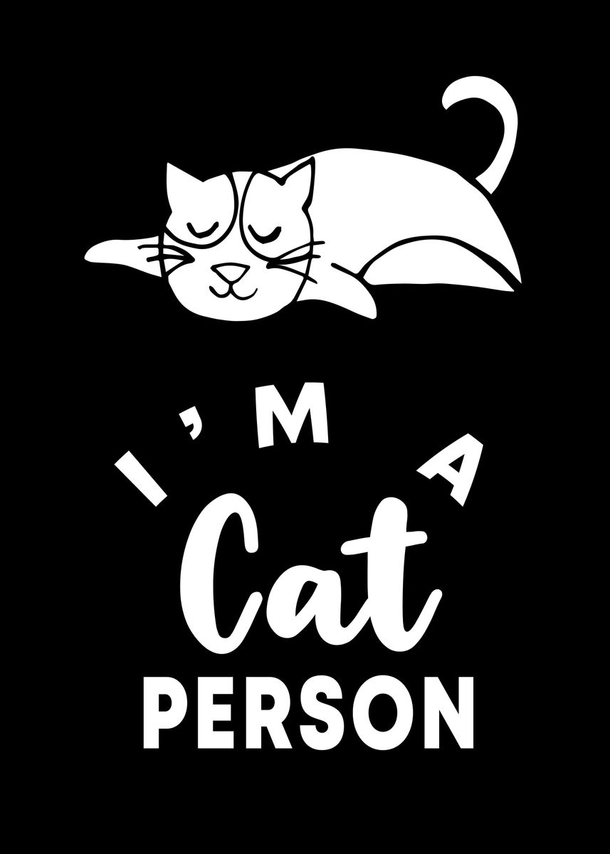 'Cat Person 10' Poster, picture, metal print, paint by Maricris M ...