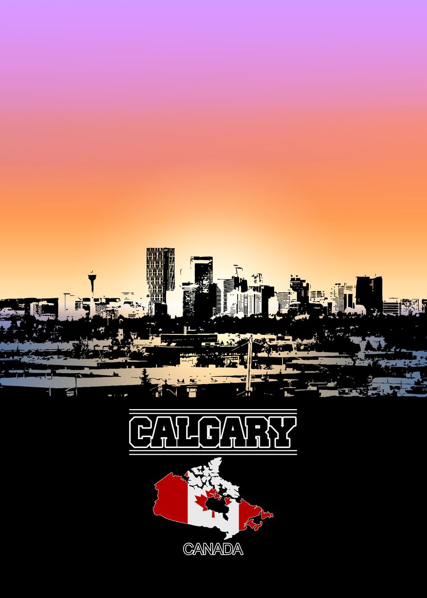 'Calgary' Poster by Printed Artings Displate