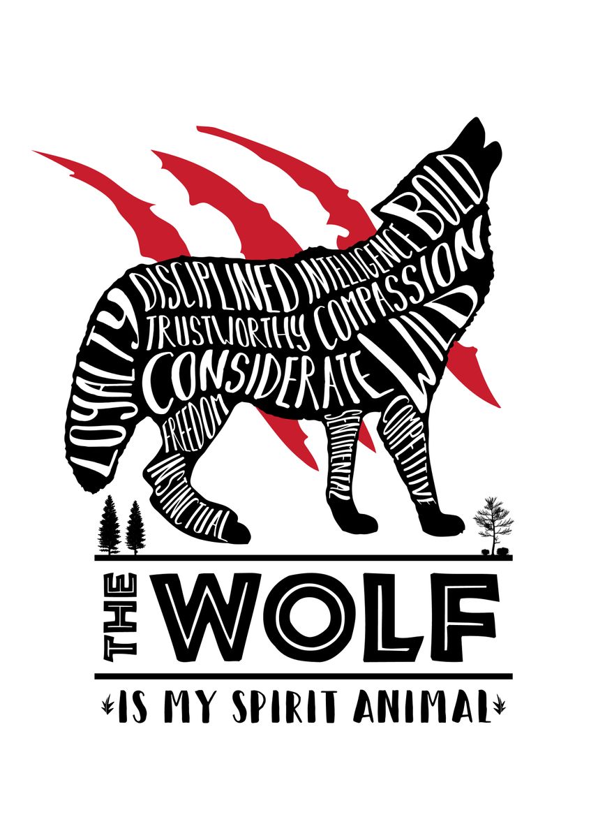 Wolf is my Spirit Animal' Poster by Wild Wilderness Designs | Displate