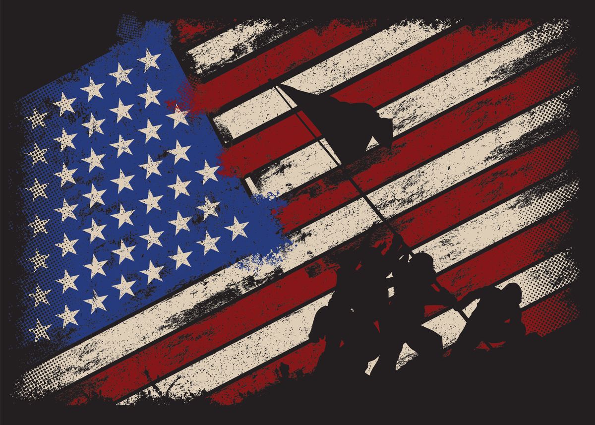 The Flag Of Iwo Jima' Poster by Chris Simmons | Displate