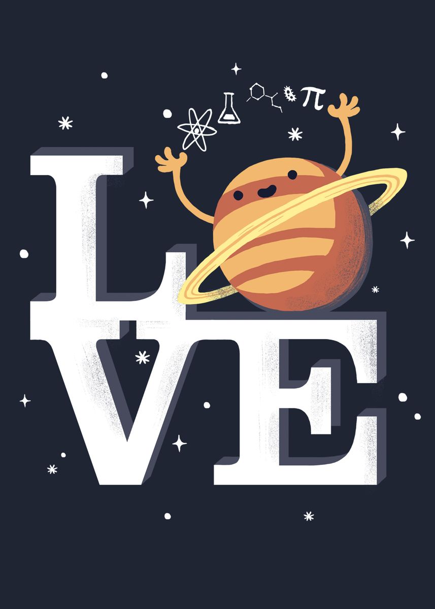 'Love Planet Science' Poster by Blanca Vidal | Displate