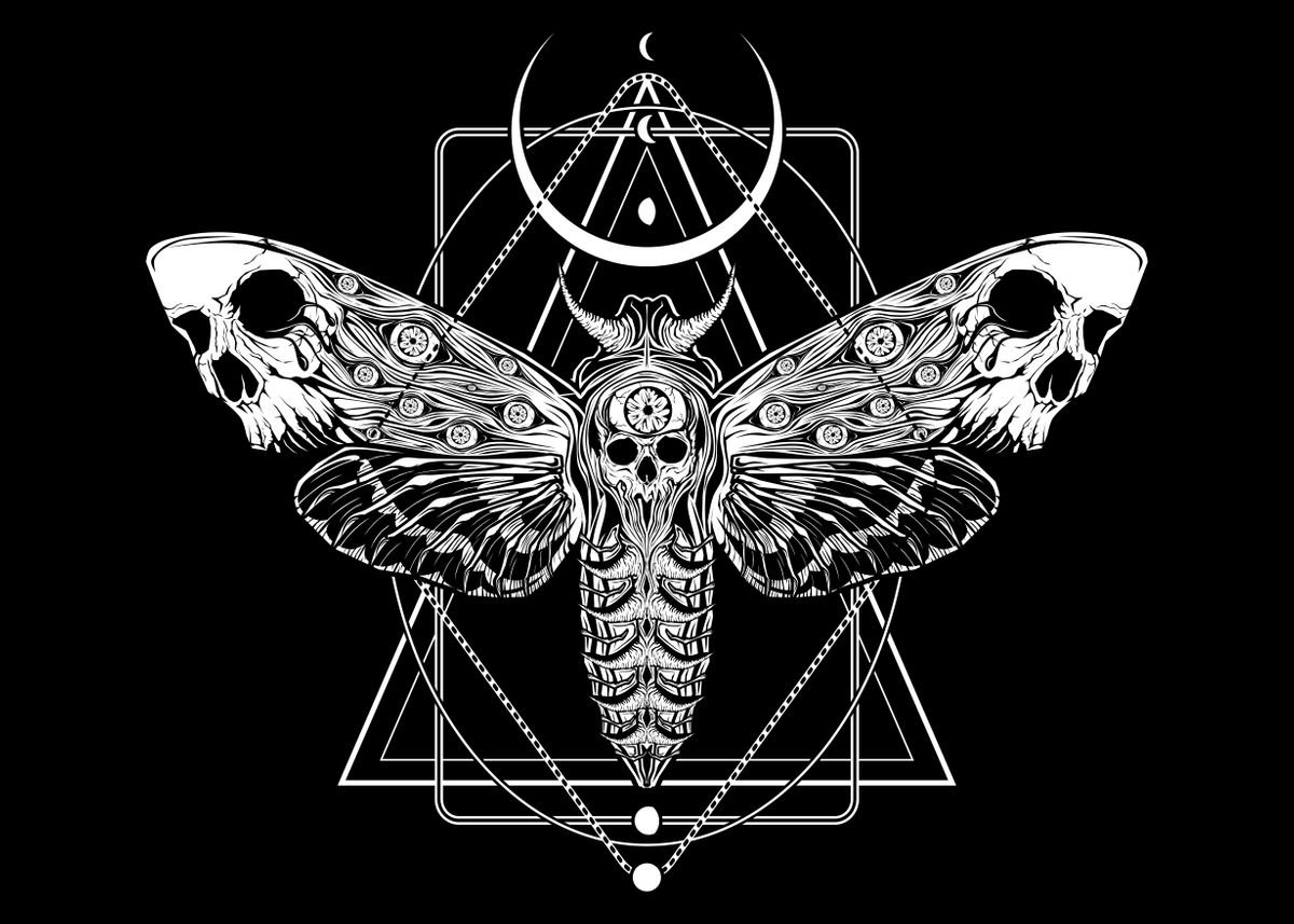 Surreal Death Moth' Poster by vonKowen | Displate