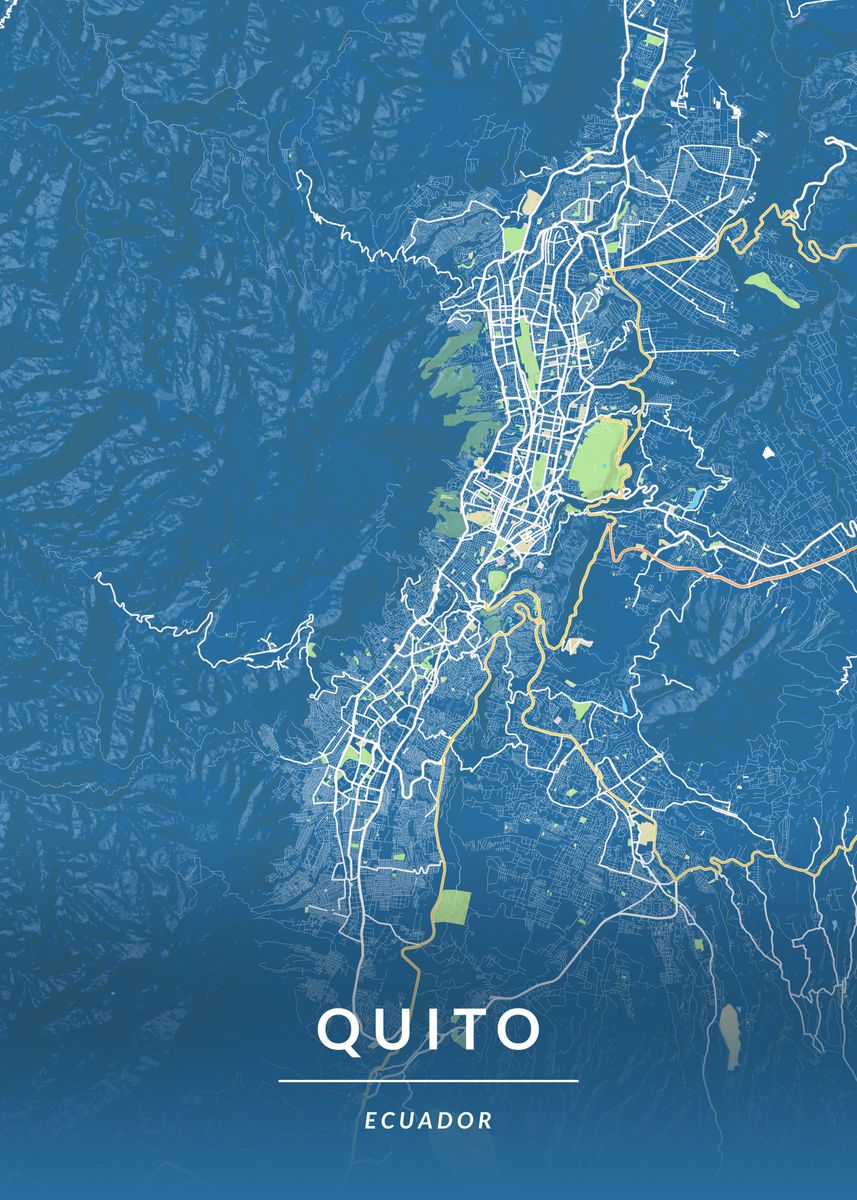 'Quito Ecuador' Poster by MappaMaps Displate