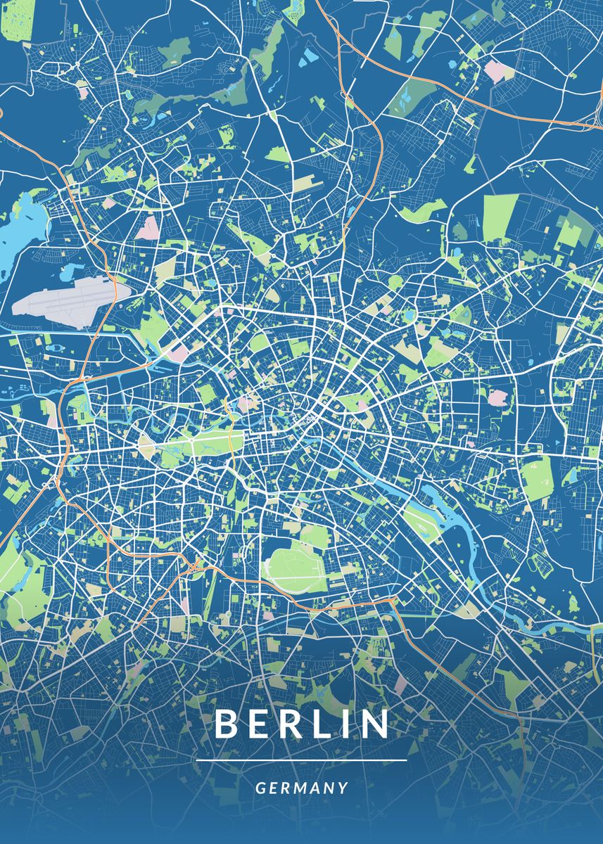 'Berlin Germany' Poster by MappaMaps | Displate