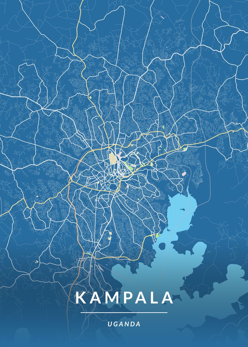 'Kampala Uganda' Poster by MappaMaps | Displate