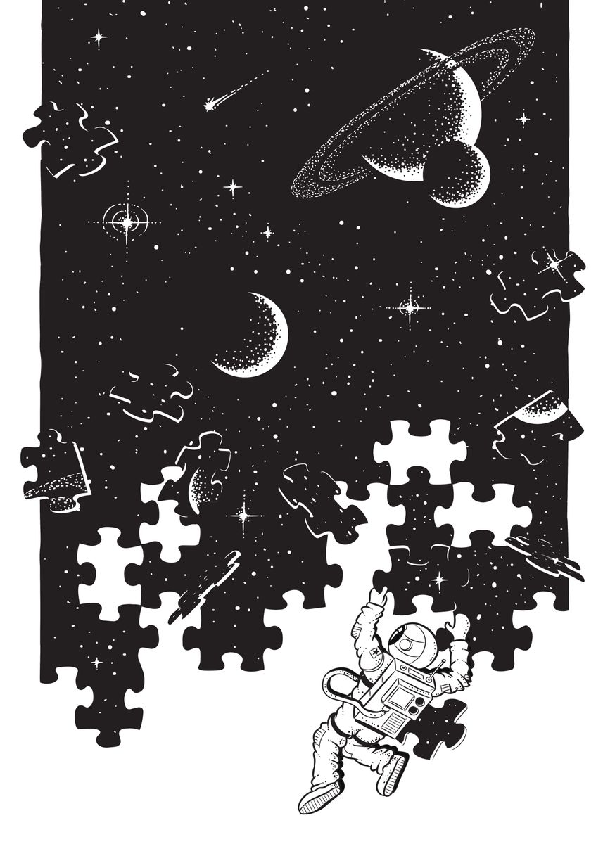 'The Universal Puzzle' Poster, picture, metal print, paint by Grant Shepley | Displate