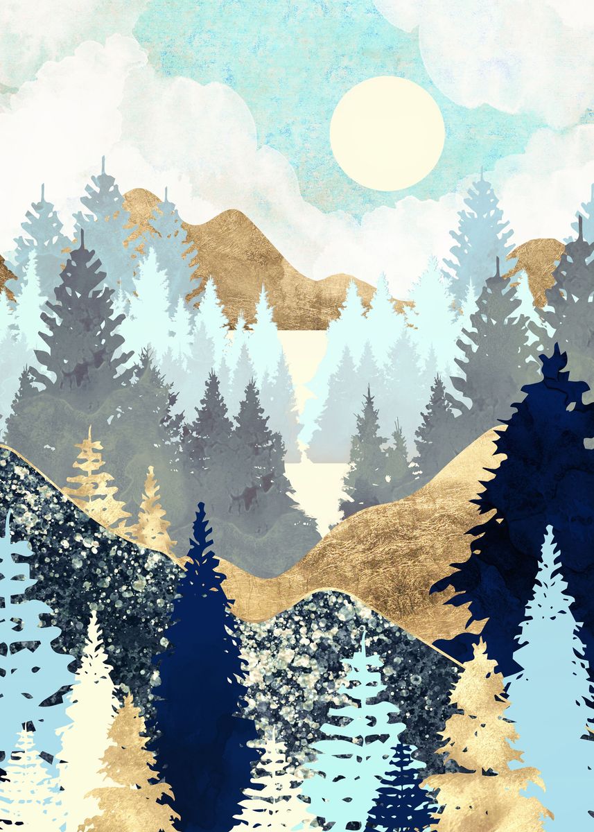 'Forest Vista' Poster, picture, metal print, paint by SpaceFrog Designs ...