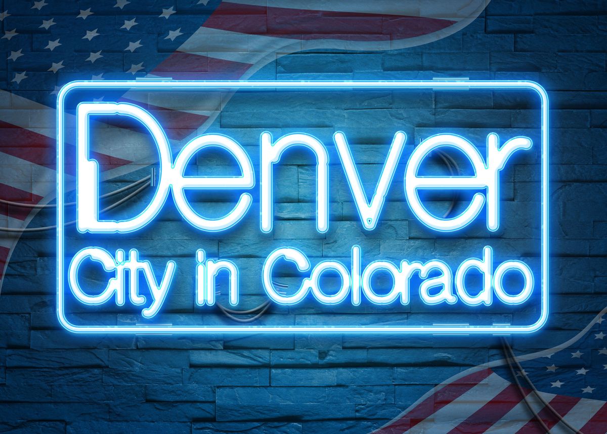 'Denver City in Colorado' Poster by The Poster | Displate