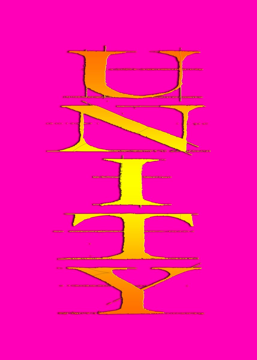 'Unity text design trendy' Poster by BakalaeroZz Photography | Displate