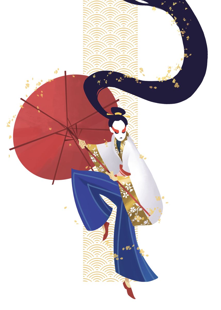 'Kabuki Character Design' Poster by Gia Phoc | Displate