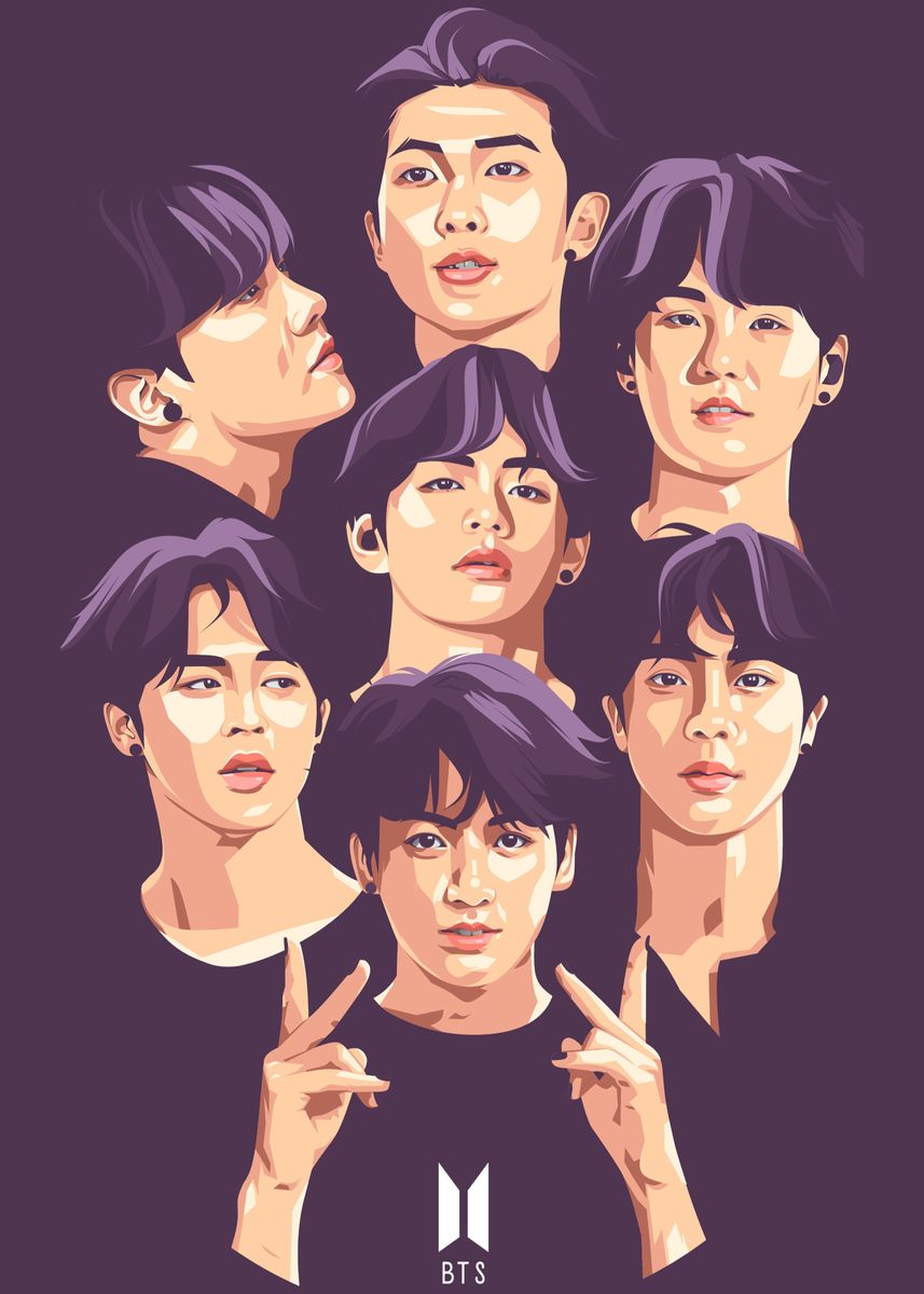 Korean Boy Group Bts Poster By Mufaat Rosid Displate