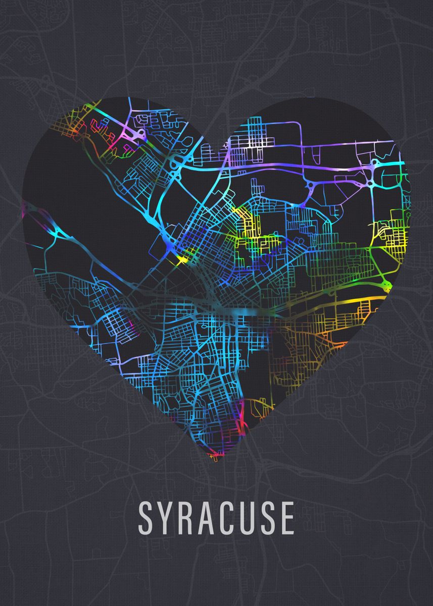 'Syracuse New York City Map' Poster by Design Turnpike  Displate