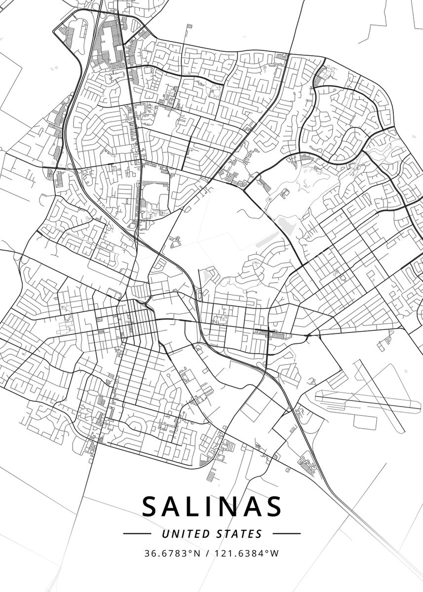 'Salinas United States' Poster, picture, metal print, paint by Designer ...