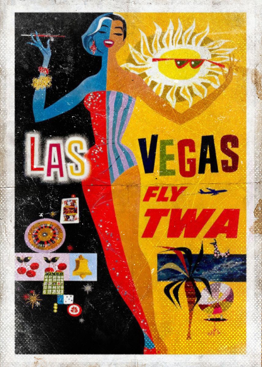 'Las Vegas Fly TWA' Poster by The Poster | Displate