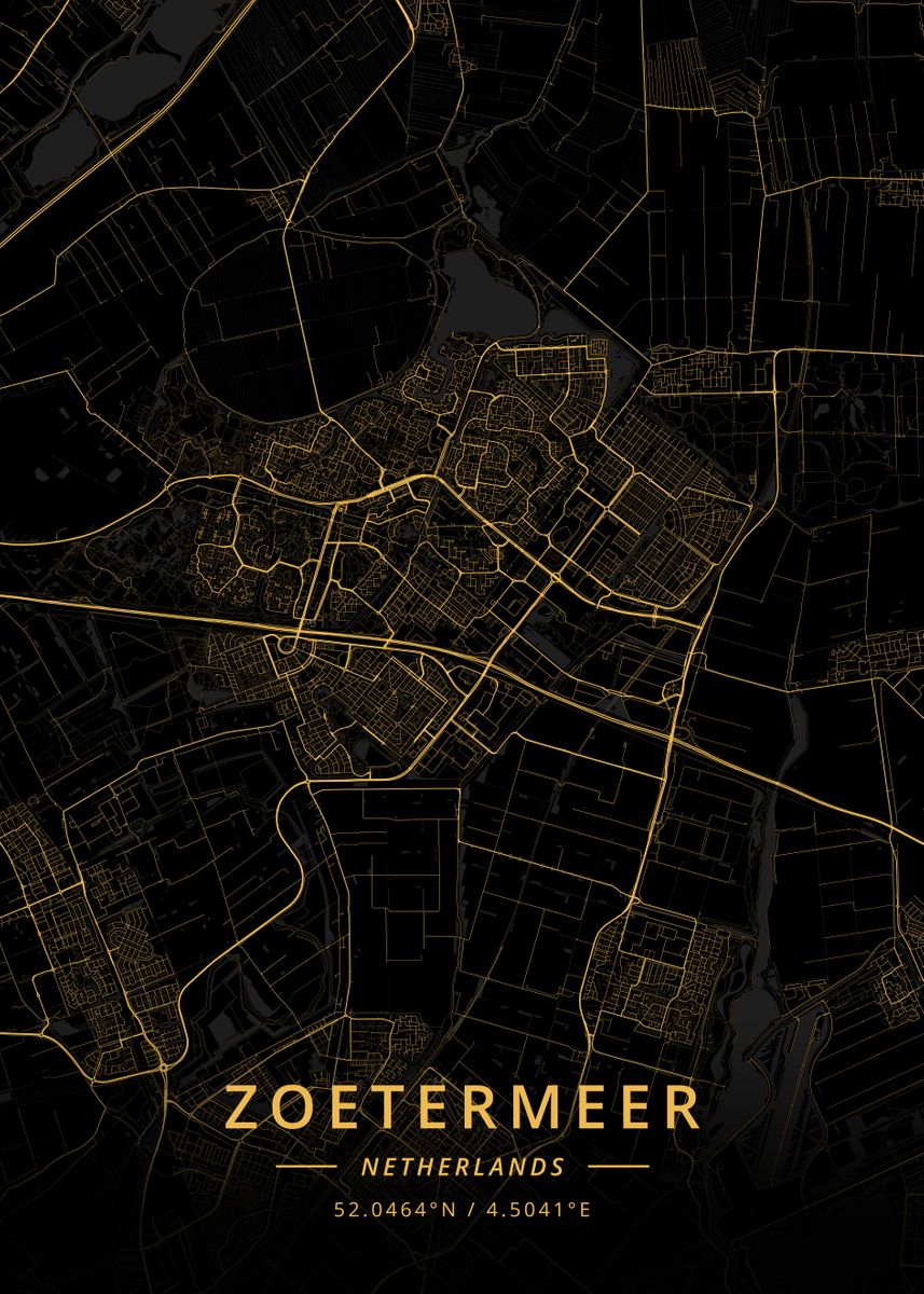 'Zoetermeer Netherlands' Poster, picture, metal print, paint by