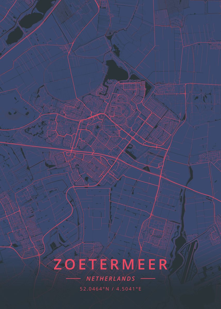 'Zoetermeer Netherlands' Poster, picture, metal print, paint by