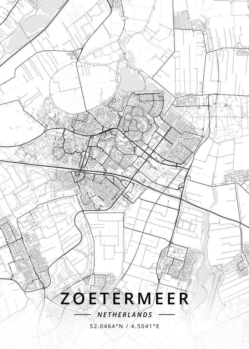'Zoetermeer Netherlands' Poster, picture, metal print, paint by