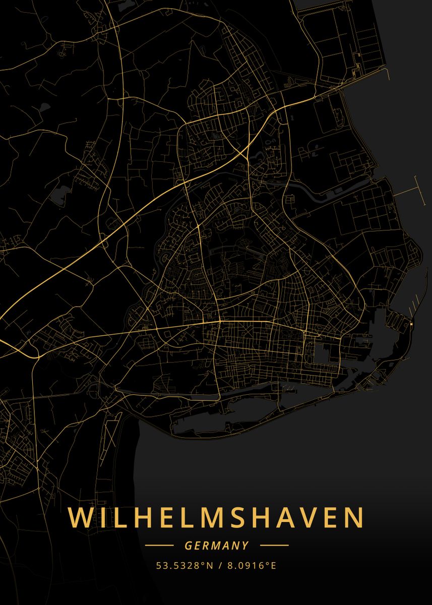 'Wilhelmshaven Germany' Poster, picture, metal print, paint by Designer