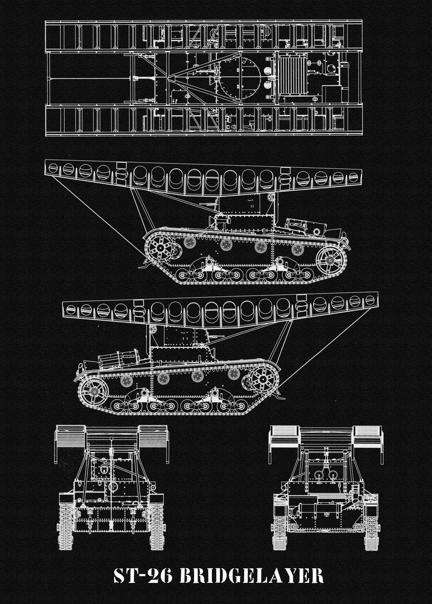 'ST 26 BRIDGELAYER' Poster by Blueprint Expert | Displate