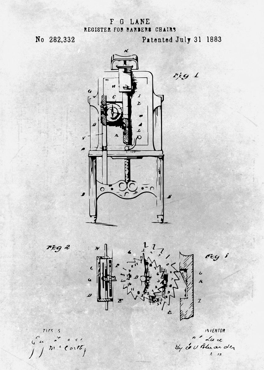 'No476 Barbers Chairs' Poster by Xavier Vieira Displate